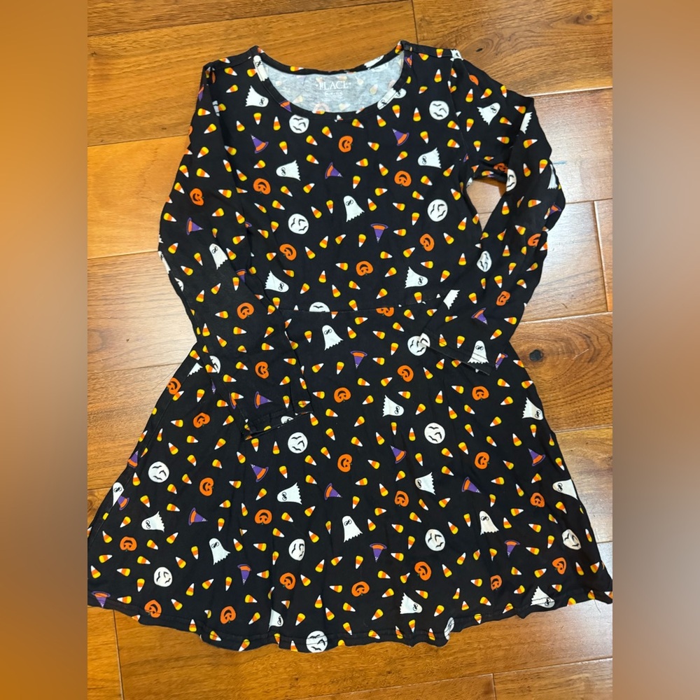 Place Halloween Dress with Ghosts and Candy Corn- size 7/8